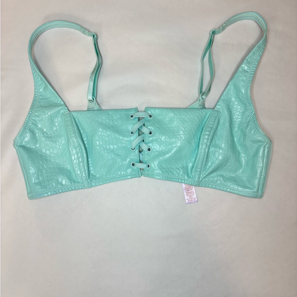Savage X Fenty Mint Green Lace-Up Bralette